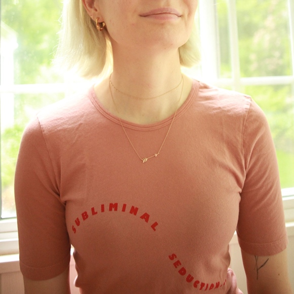 Phoenix Roze Arrow Chain Necklace - Rose 14k Gold - Picture 5 of 5